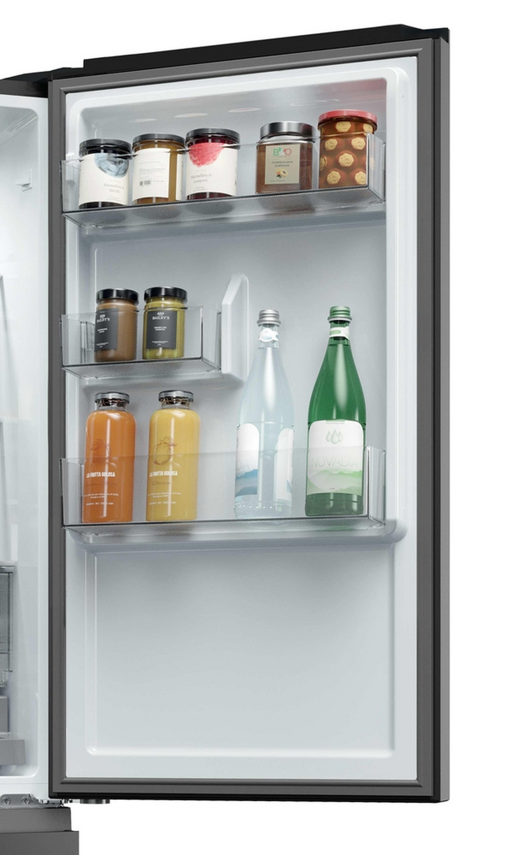 Haier 3D Series 3 HTR3518ENMTK 60/40 Frost Free Fridge Freezer Black - Clearance