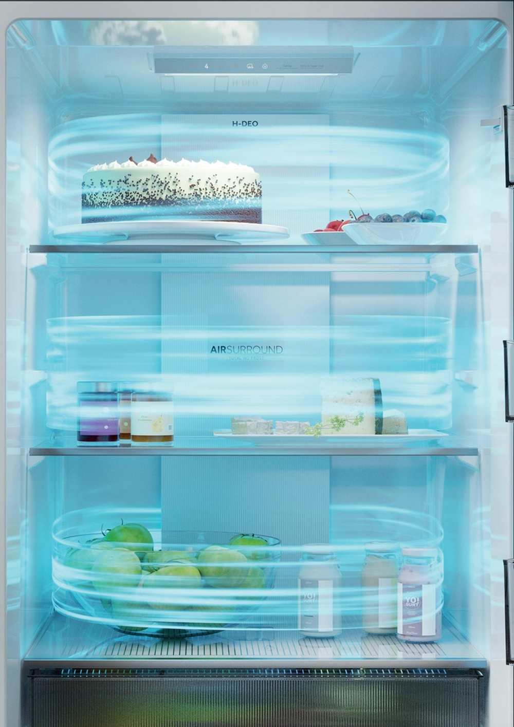 Haier 3D Series 3 HTR3518ENMTK 60/40 Frost Free Fridge Freezer Black - Clearance