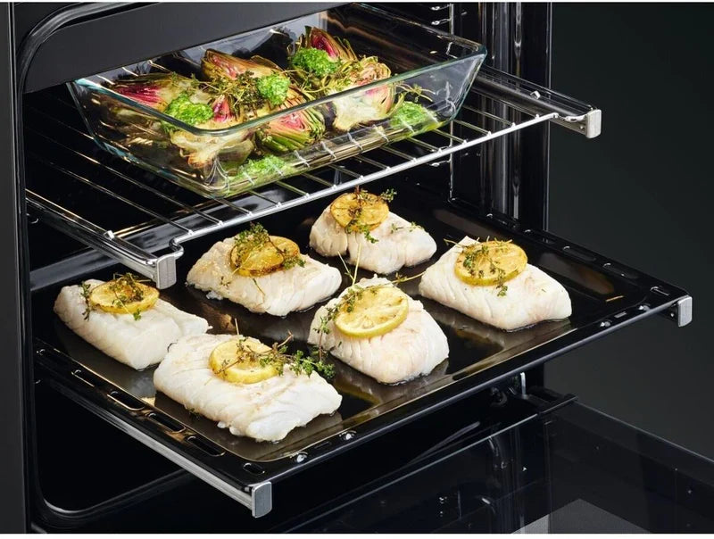 AEG CIB6743ACM 6000 Series Steam Bake 60cm Freestanding Electric Cooker with Induction Hob in Stainless steel