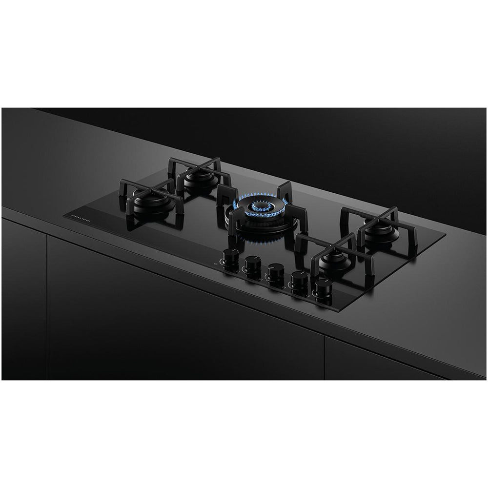 Fisher and Paykel CG905DNGGB4 Series 9 90cm 5 Burner Gas Hob Black