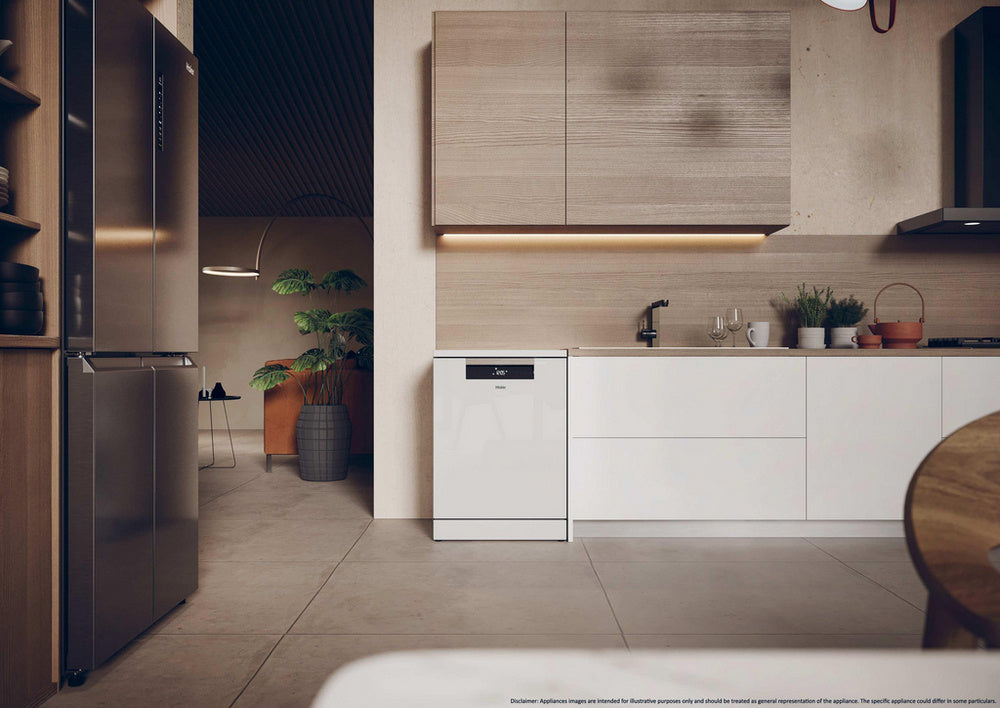 Haier XF 5C7M0W-80 I-Pro Shine Series 3 Freestanding Dishwasher 15 Place Settings White