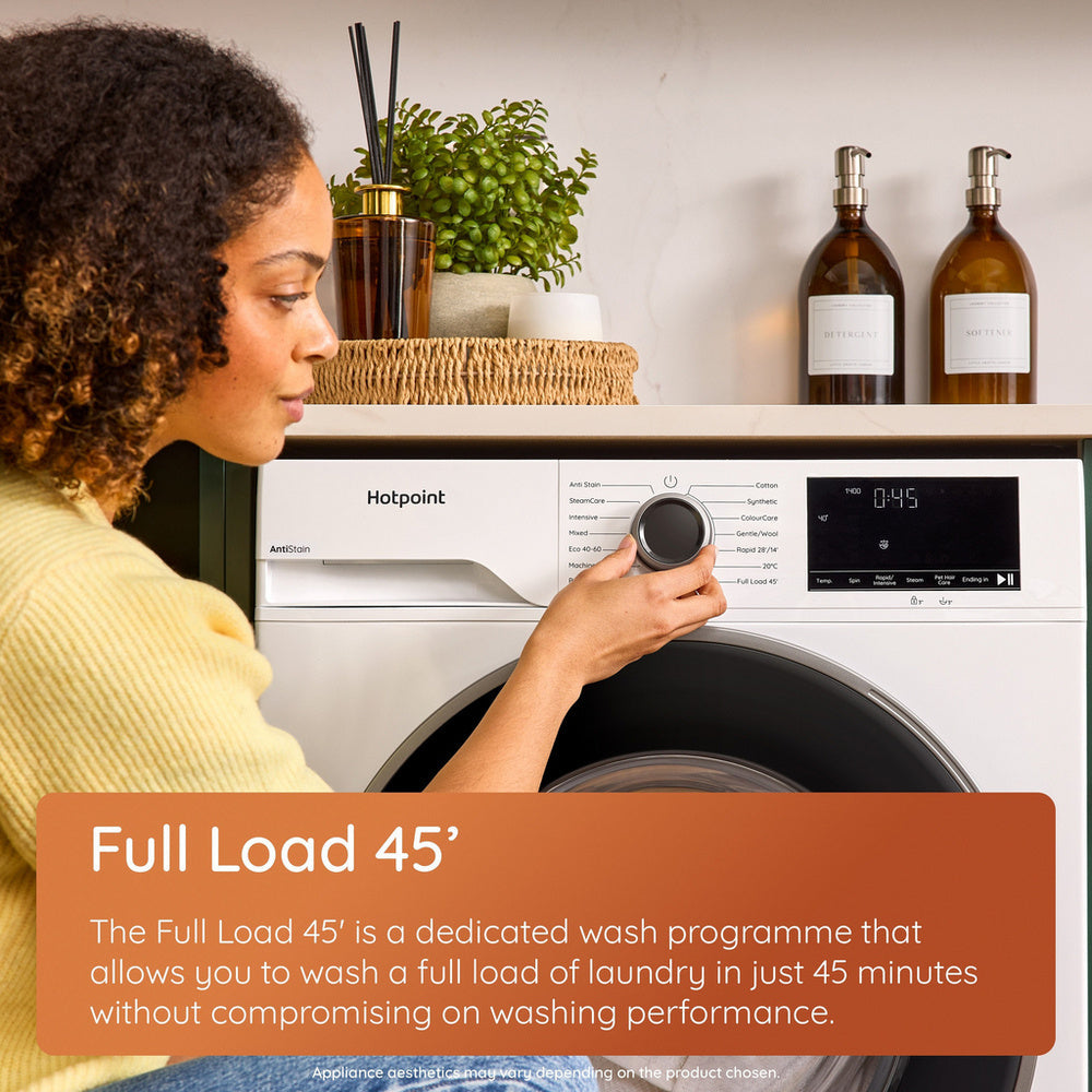 Hotpoint H101GANTISTAIN 10kg 1400 Spin Freestanding Washing Machine with PetHairCare Graphite