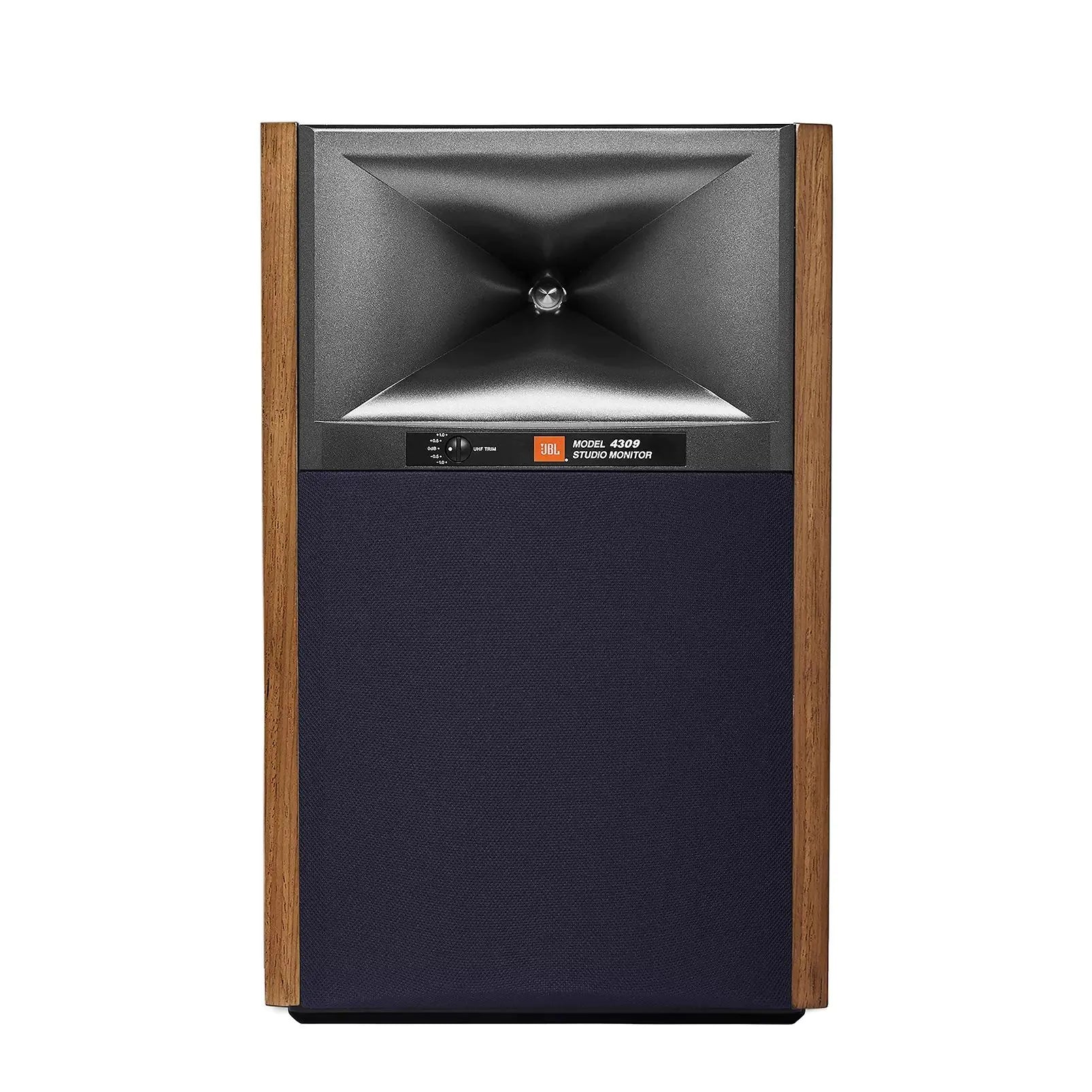 JBL 4309 High Performance Studio Monitor Bookshelf Speakers in Walnut with JS-65 Stands Pair