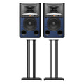 JBL 4309 High Performance Studio Monitor Bookshelf Speakers with JS-65 Stands Pair - Black