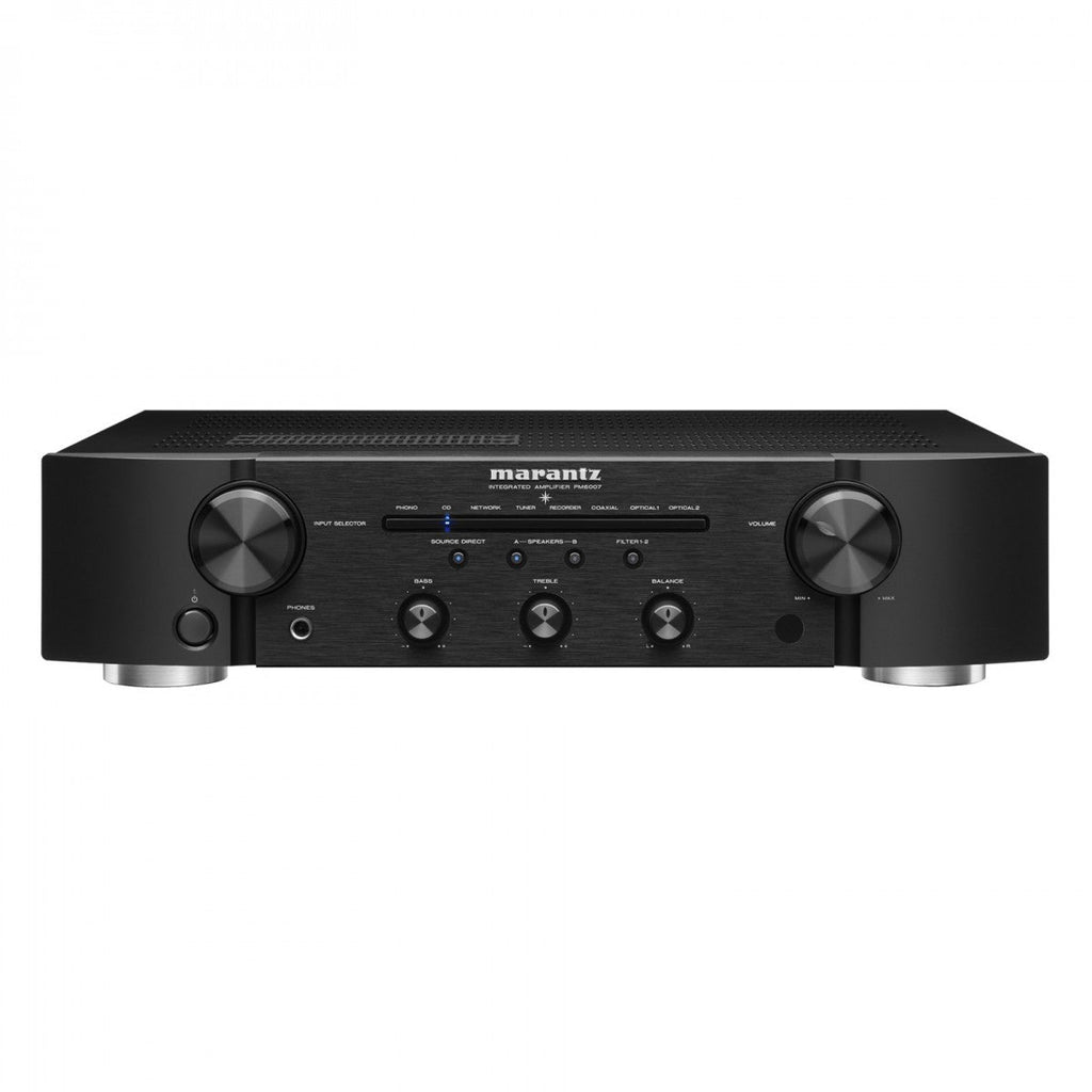 Marantz PM6007 Integrated Amplifier Black with JBL 4309 Studio Monitor Bookshelf Speakers Walnut Pair