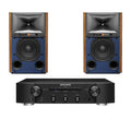 Marantz PM6007 Integrated Amplifier Black with JBL 4309 Studio Monitor Bookshelf Speakers Walnut Pair