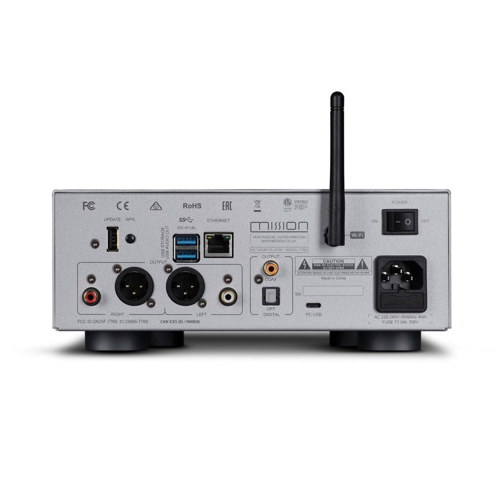 Mission 778X Stereo Amplifier with 778S Streamer and 778CDT CD Transport Bundle - Silver