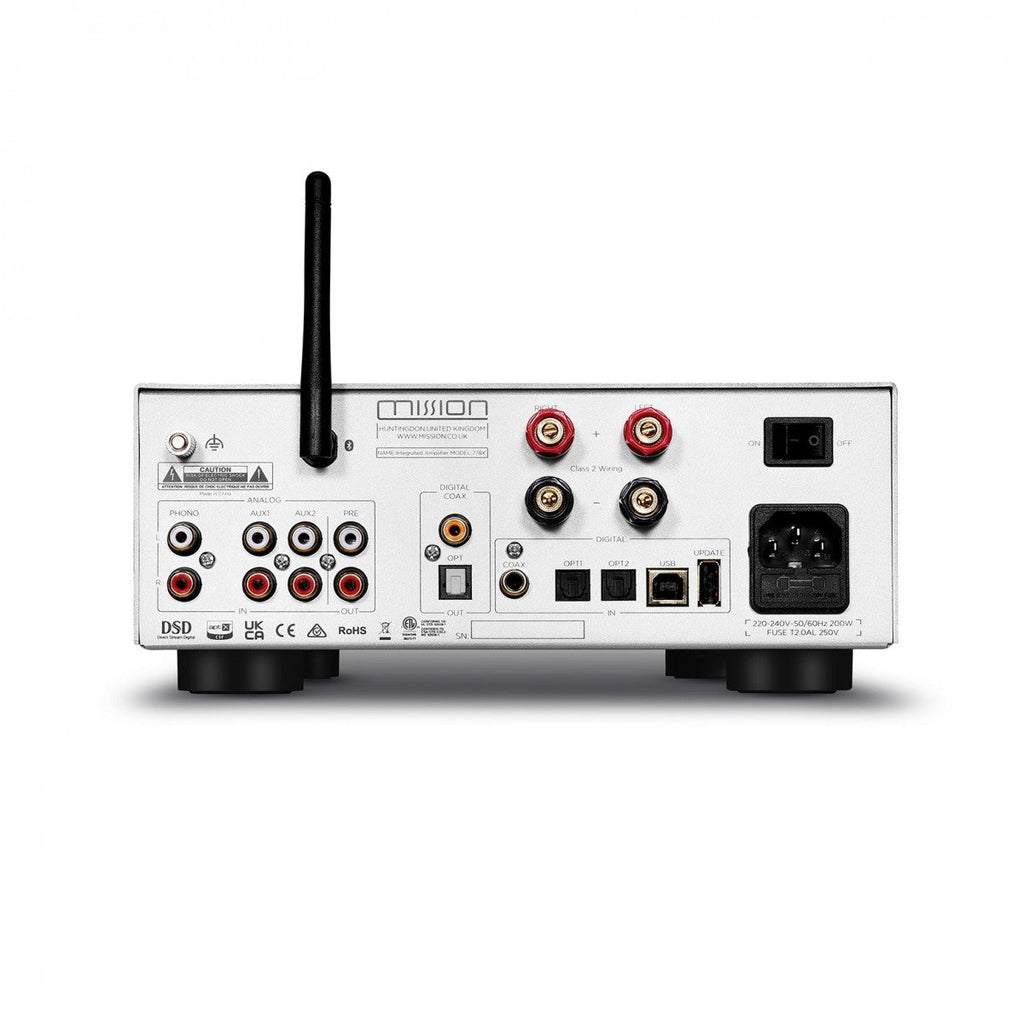 Mission 778X Stereo Amplifier with 778S Streamer and 778CDT CD Transport Bundle - Silver