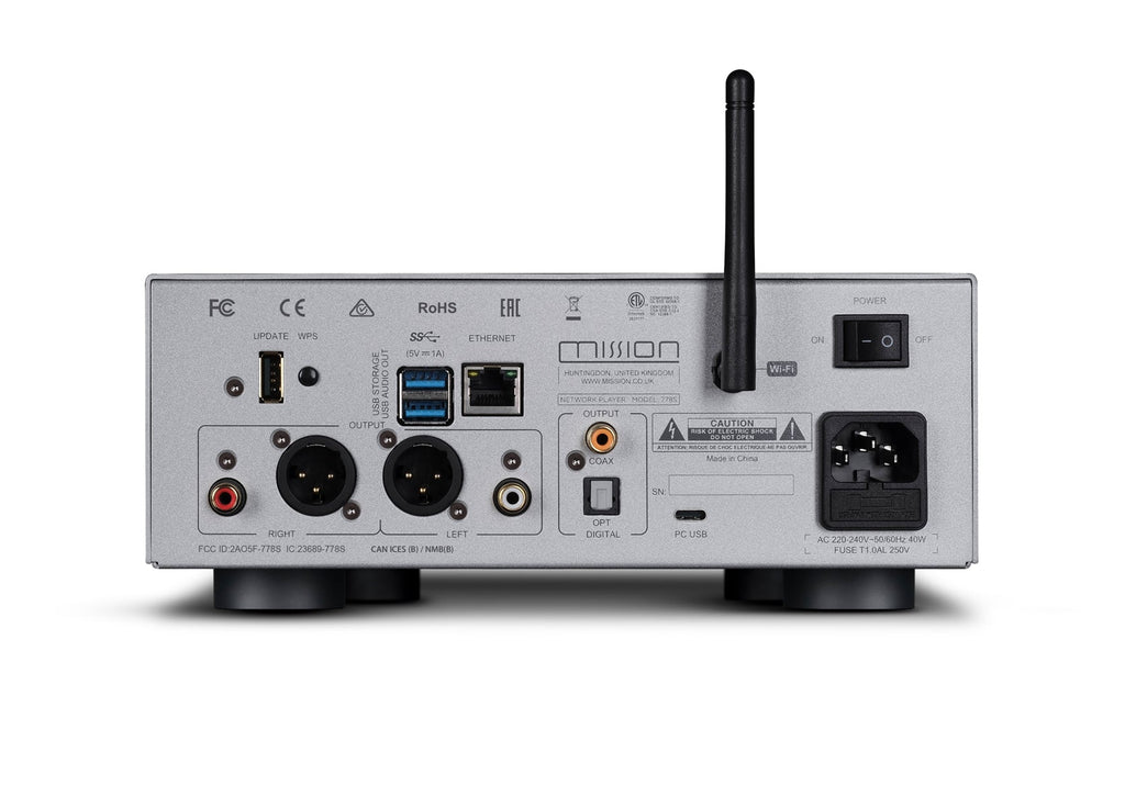 Mission 778X Stereo Amplifier with 778S Streamer HiFi Bundle - Silver
