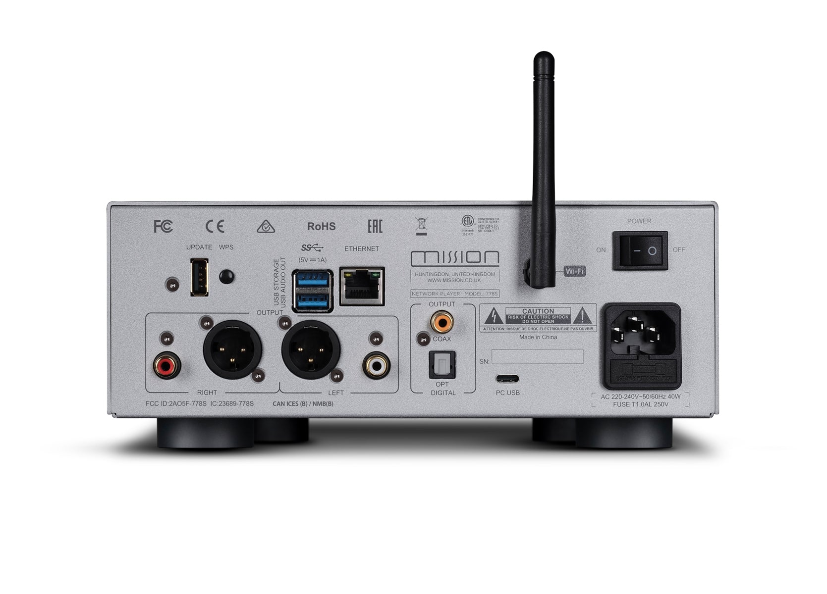 Mission 778X Stereo Amplifier with 778S Streamer HiFi Bundle - Silver