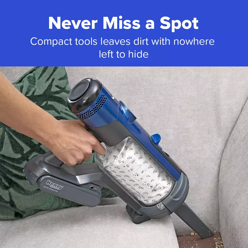 Numatic Henry Quick Pet Cordless Stick Vacuum Cleaner Blue 916634 - Clearance