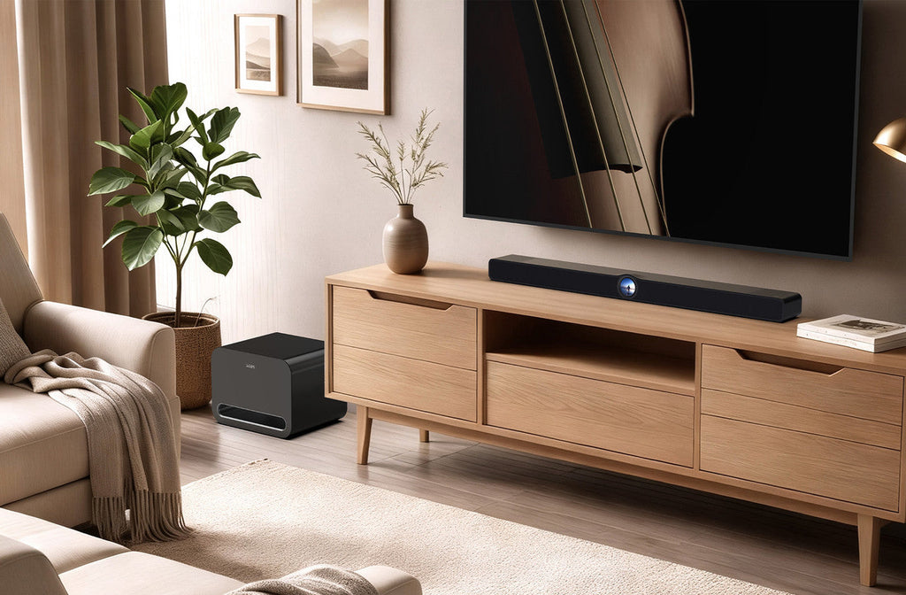 WiiM Bar 3.0.2 Dolby Atmos and DTS:X Soundbar with Touchscreen Display - Gloss Black