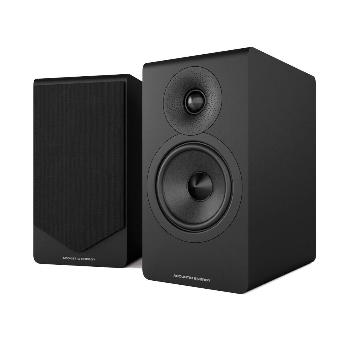 Yamaha AS501 Integrated Stereo Amplifier with Acoustic Energy AE300 MK2 Bookshelf Speakers HiFi Package Black