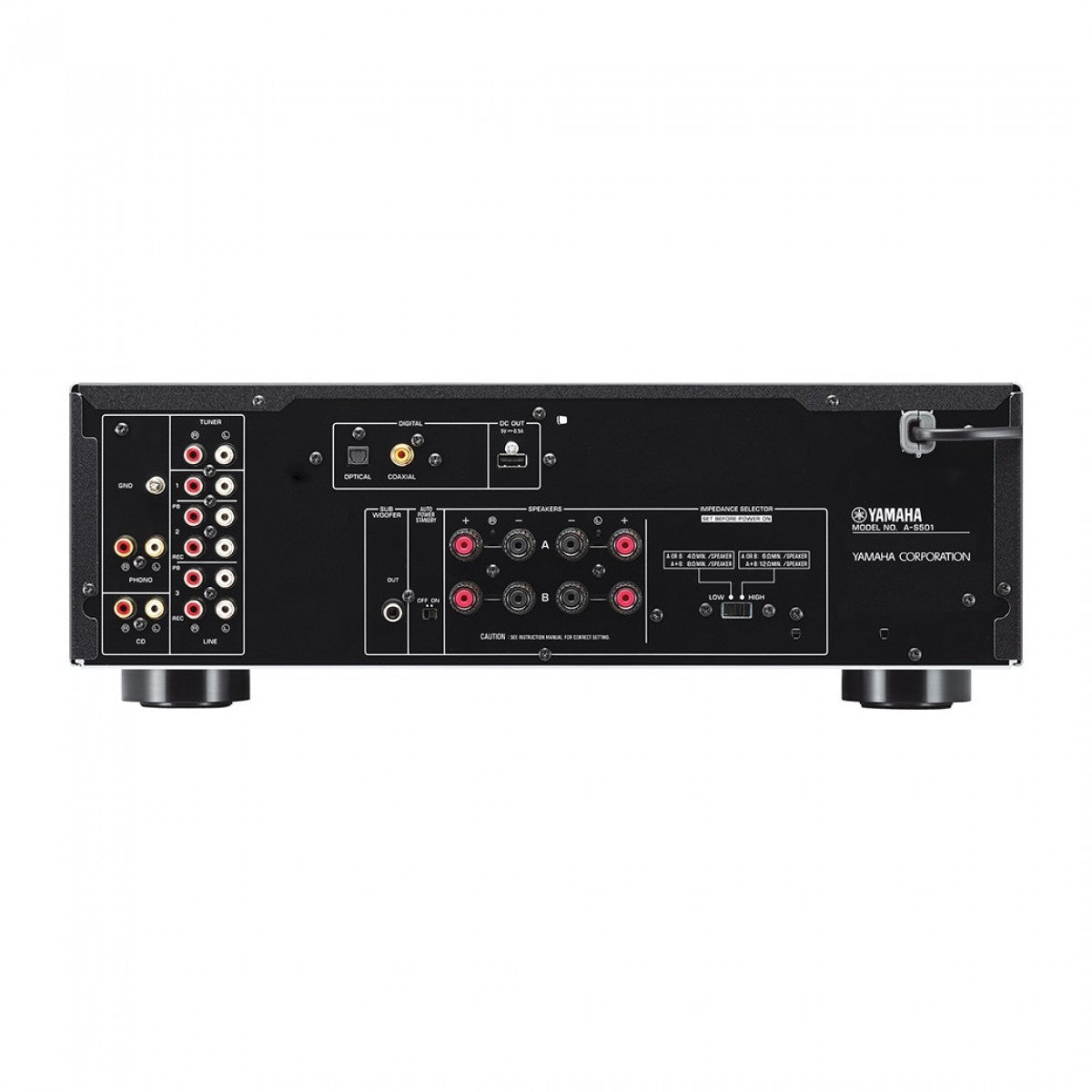 Yamaha AS501 Integrated Stereo Amplifier with Acoustic Energy AE300 MK2 Bookshelf Speakers HiFi Package Black