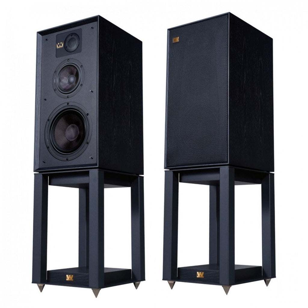 Yamaha R-N600A Network Receiver with Wharfedale Linton Heritage Standmount Speakers with Matching Stands - Black